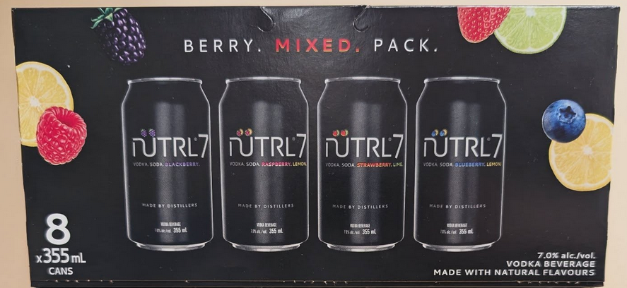 NUTRL7 BERRY MIXED PACK 8 CAN – LiquorWarehouse