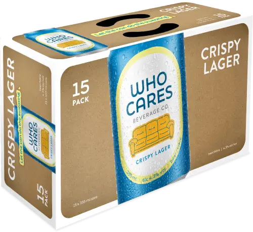 WHO CARES LAGER 15 CAN