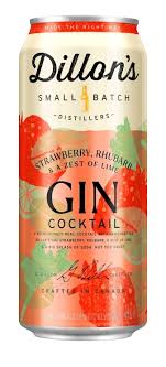 DILLONS STRAWBERRY RHUBARB GIN TALL CAN